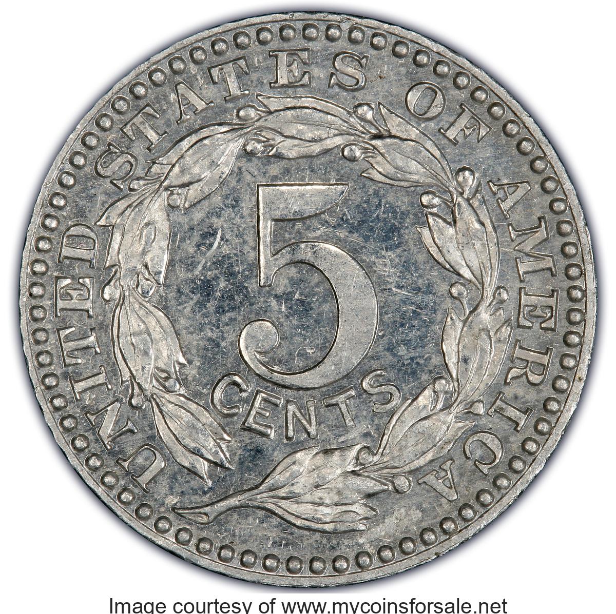 1896 5C Five Cent Piece, Judd-1772, Pollock-1989, High R.6, PR62 - Main Back