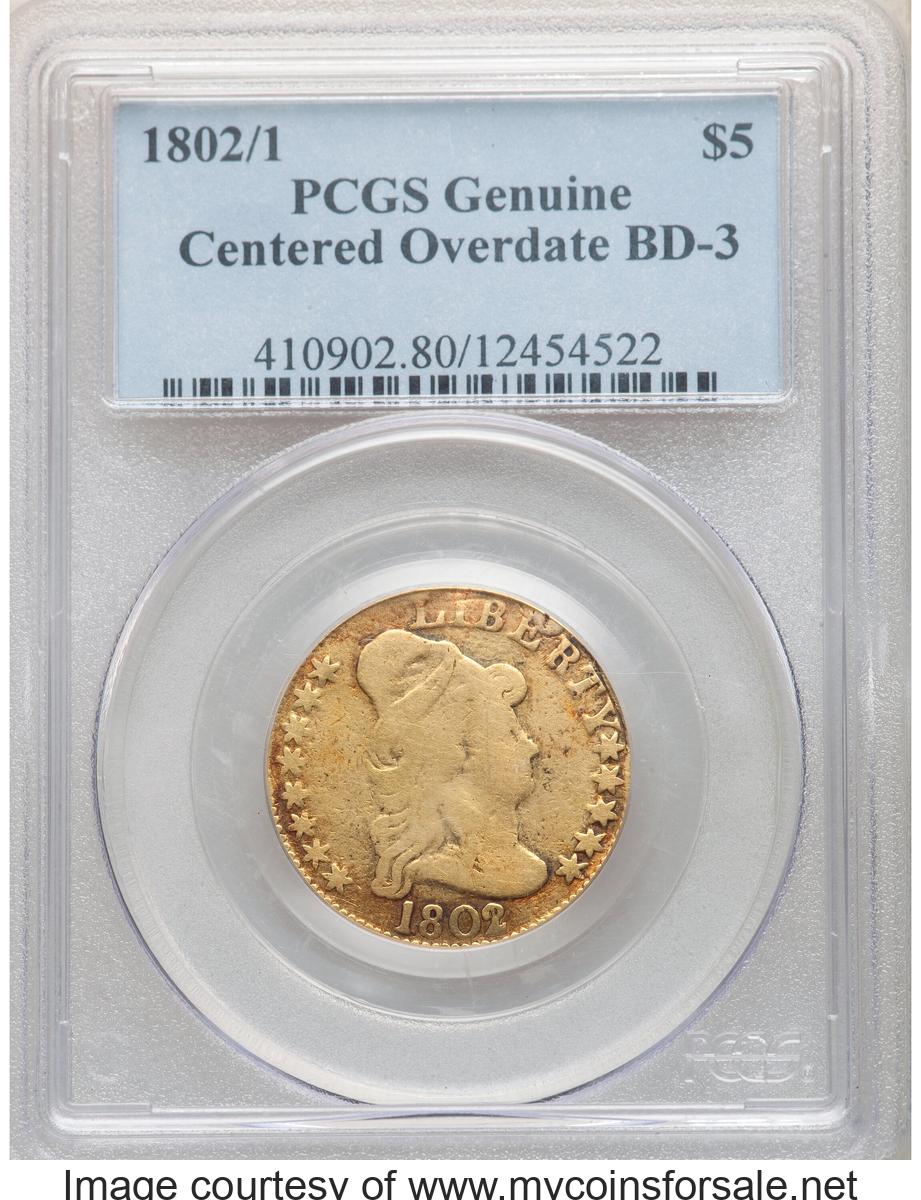 1802/1 $5 BD-3, R.7, Genuine - Front