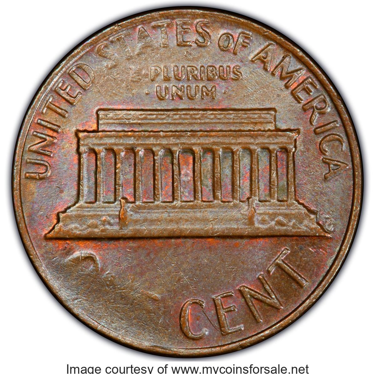 1977 1C Lincoln Cent -- Obverse Cud Die Break -- MS62 Brown PCGS - Main Back