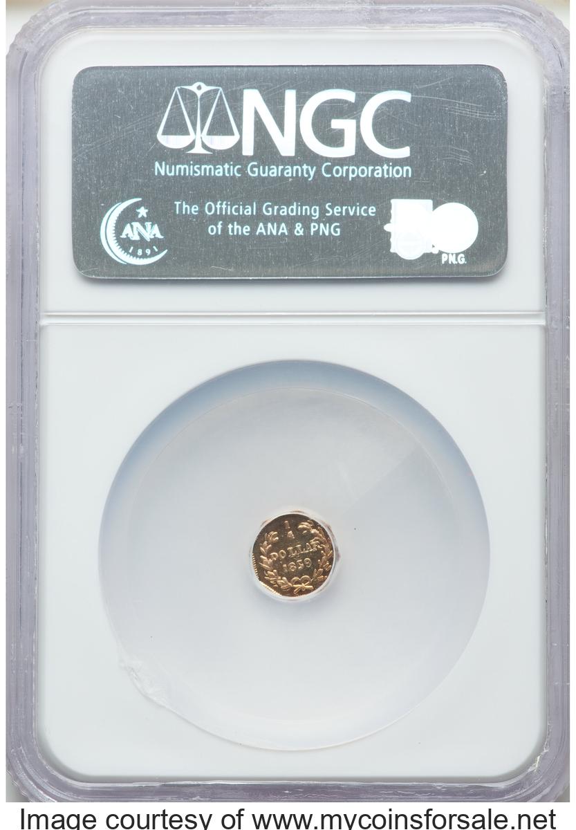 1859 25C Liberty Octagonal 25 Cents, BG-701 MS64 Prooflike NGC. NGC Census: (1/1) - Back