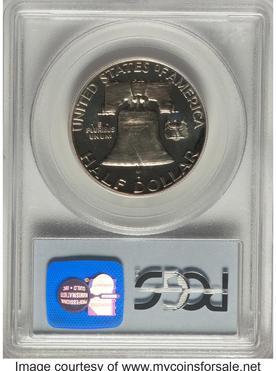 1951 50C PR66 Deep Cameo. CAC - Back