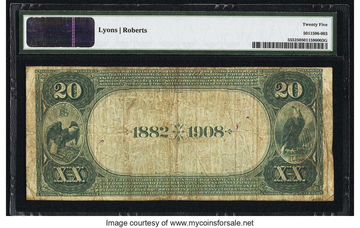 1882 Burt, IA - $20 1882 Date Back Fr. 555 The First National Bank Ch. # (M)5685 PMG Very Fine 25 - Back