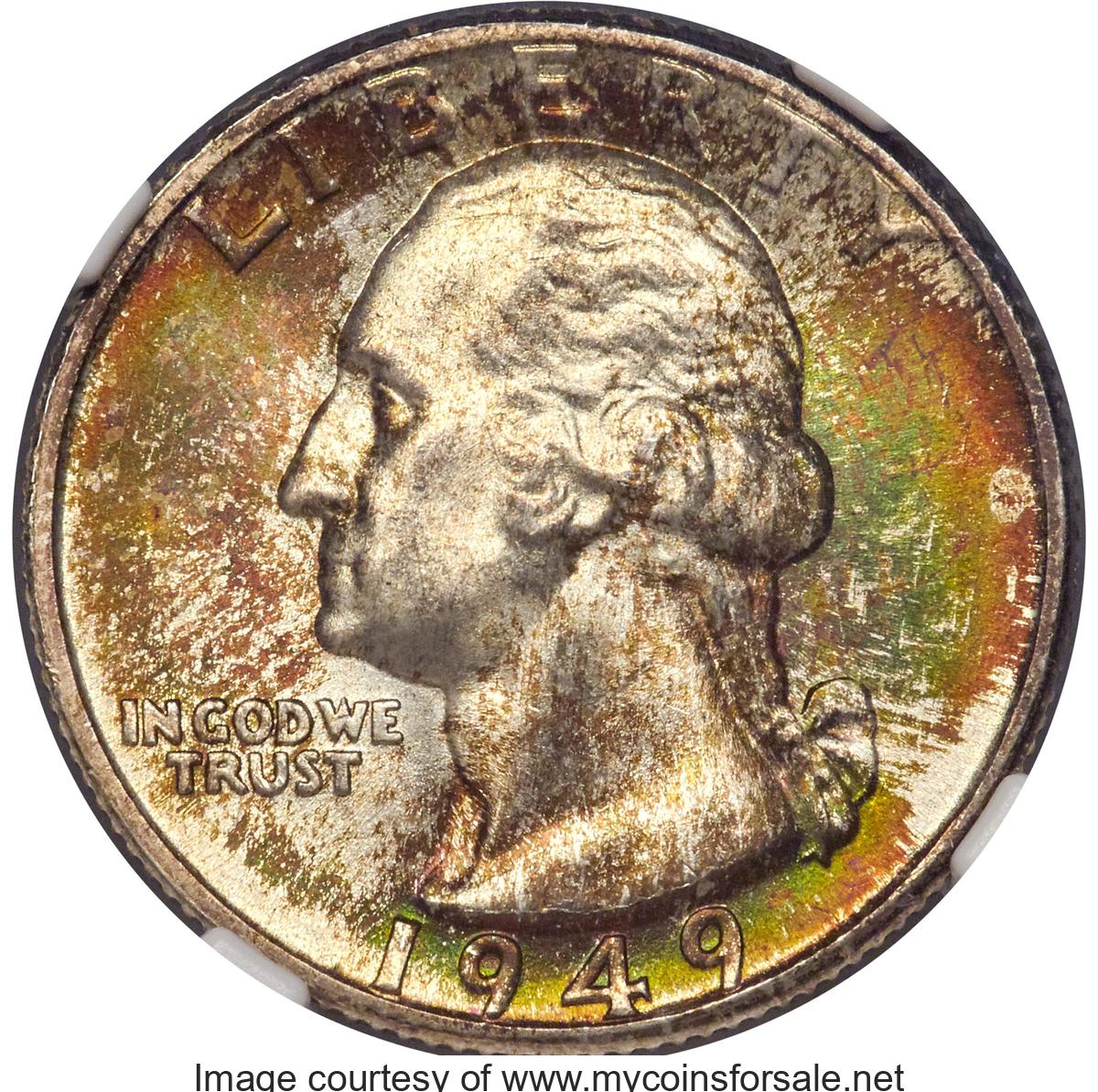 1949-D 25C MS68 NGC - Main Front