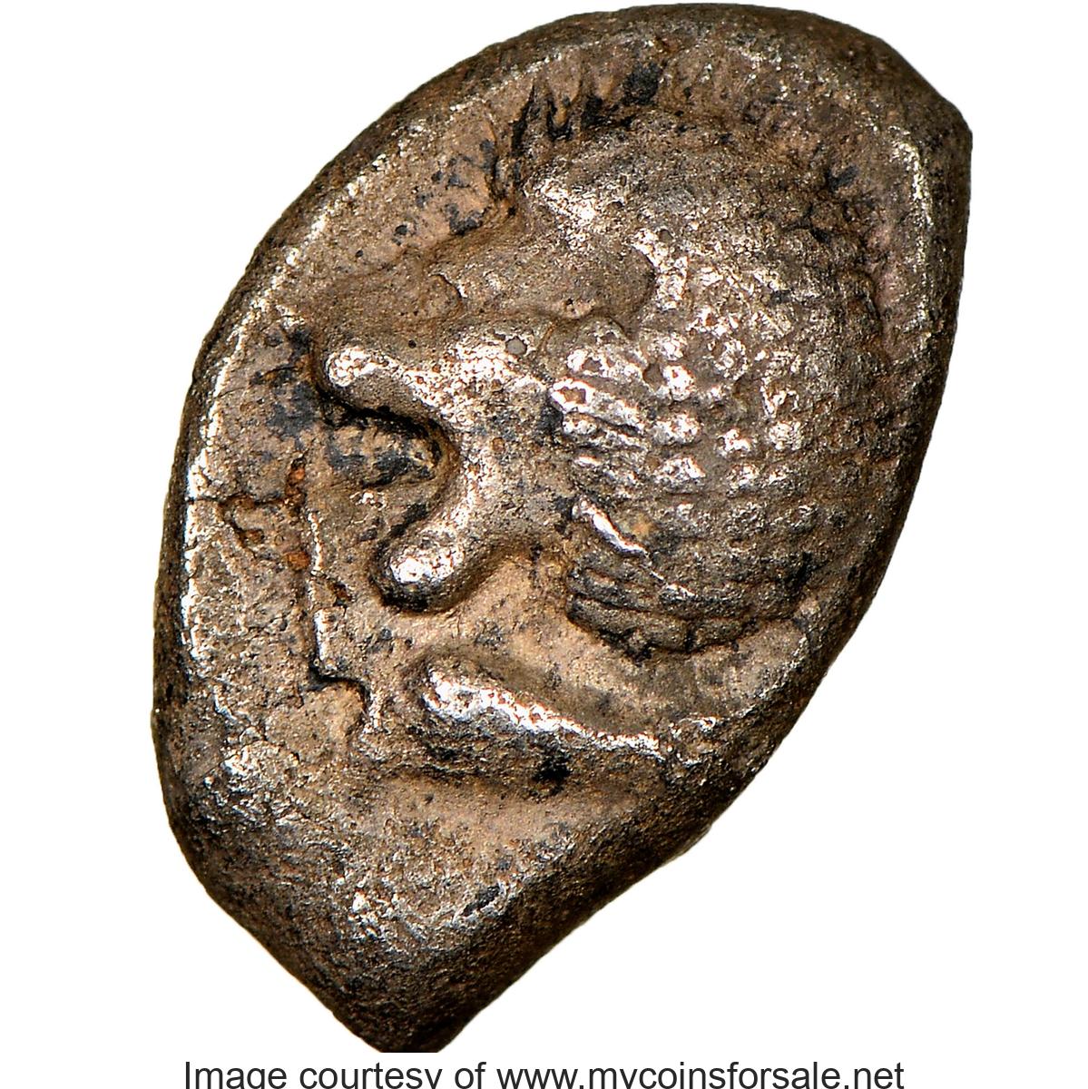 Ancients: IONIA. Miletus. Ca. late 6th-5th centuries BC. AR 1/12 stater or obol (12mm). NGC Choice VF - Main Front