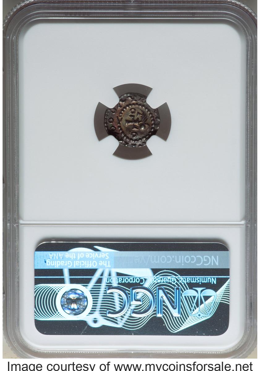 Great Britain: Early Anglo-Saxon. Primary Phase Sceat (680-710) MS63. - Back