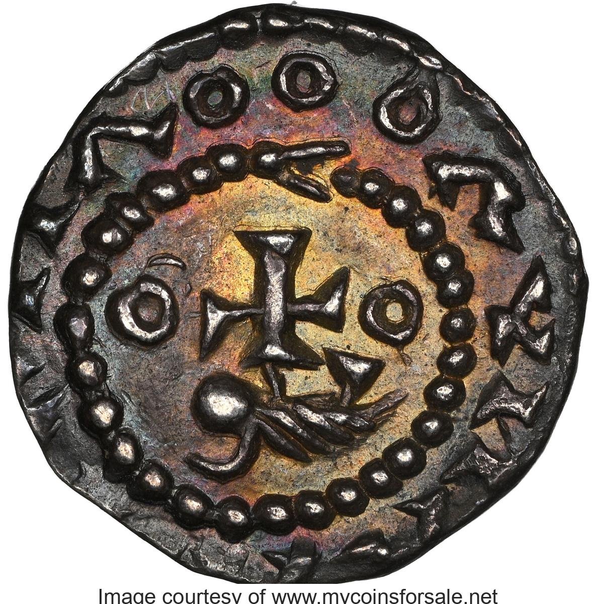 Great Britain: Early Anglo-Saxon. Primary Phase Sceat (680-710) MS63. - Main Back