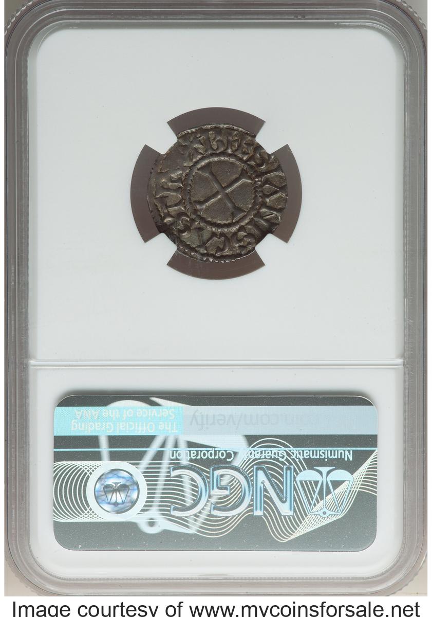 France: Carolingian. Odo Denier ND (887-898) MS63 NGC - Back