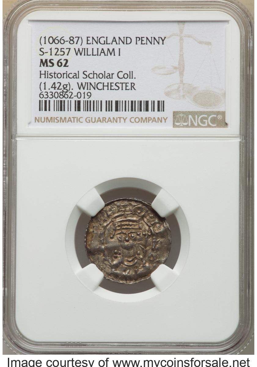 Great Britain: William I, the Conqueror Penny ND (1066-1087) MS62 NGC - Front