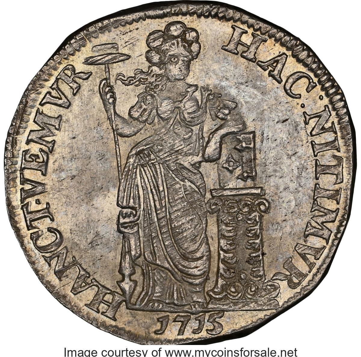 1715 Netherlands: West Friesland. Provincial Gulden 1715-Turnip MS65 NGC - Main Front