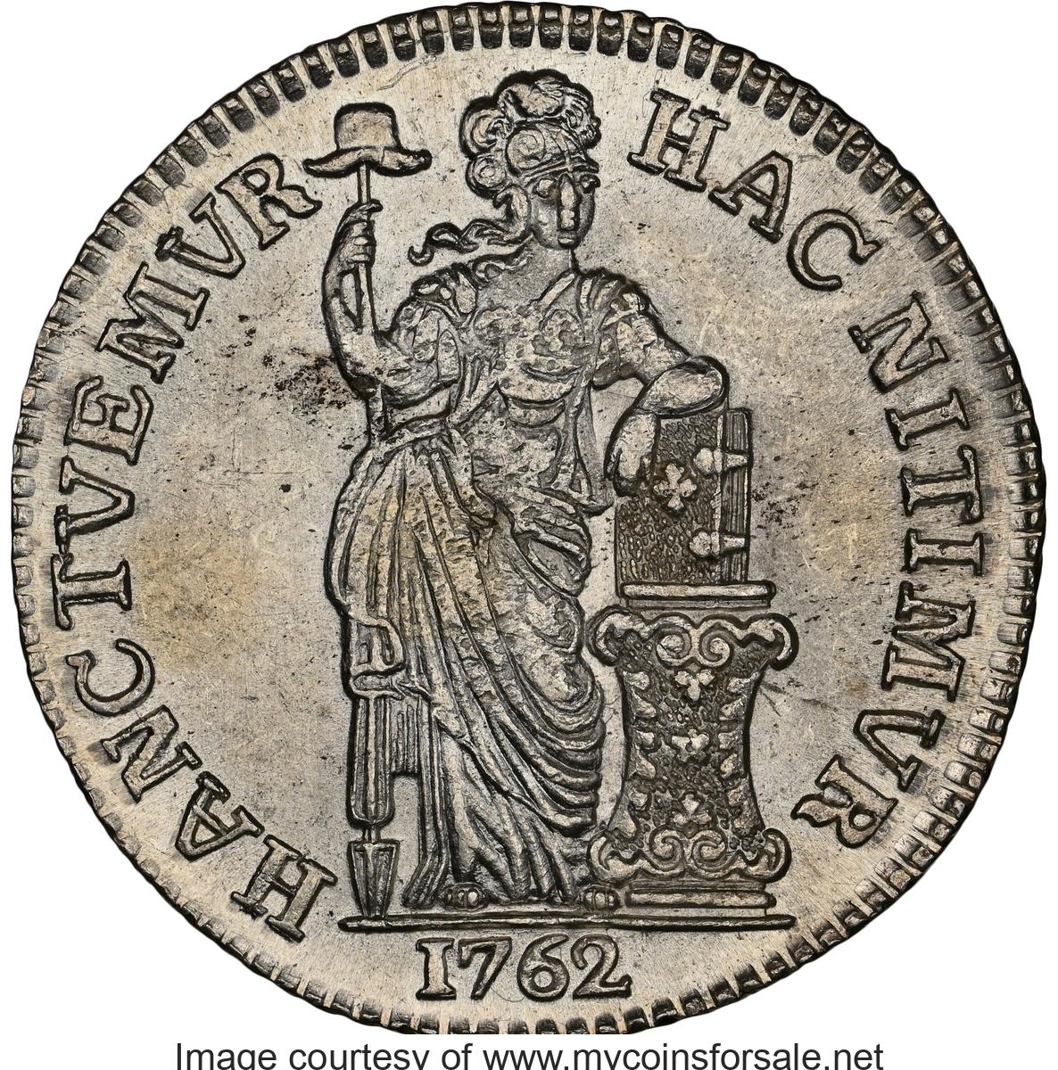 1762 Netherlands: West Friesland. Provincial Gulden 1762-Herringship MS64. - Main Front