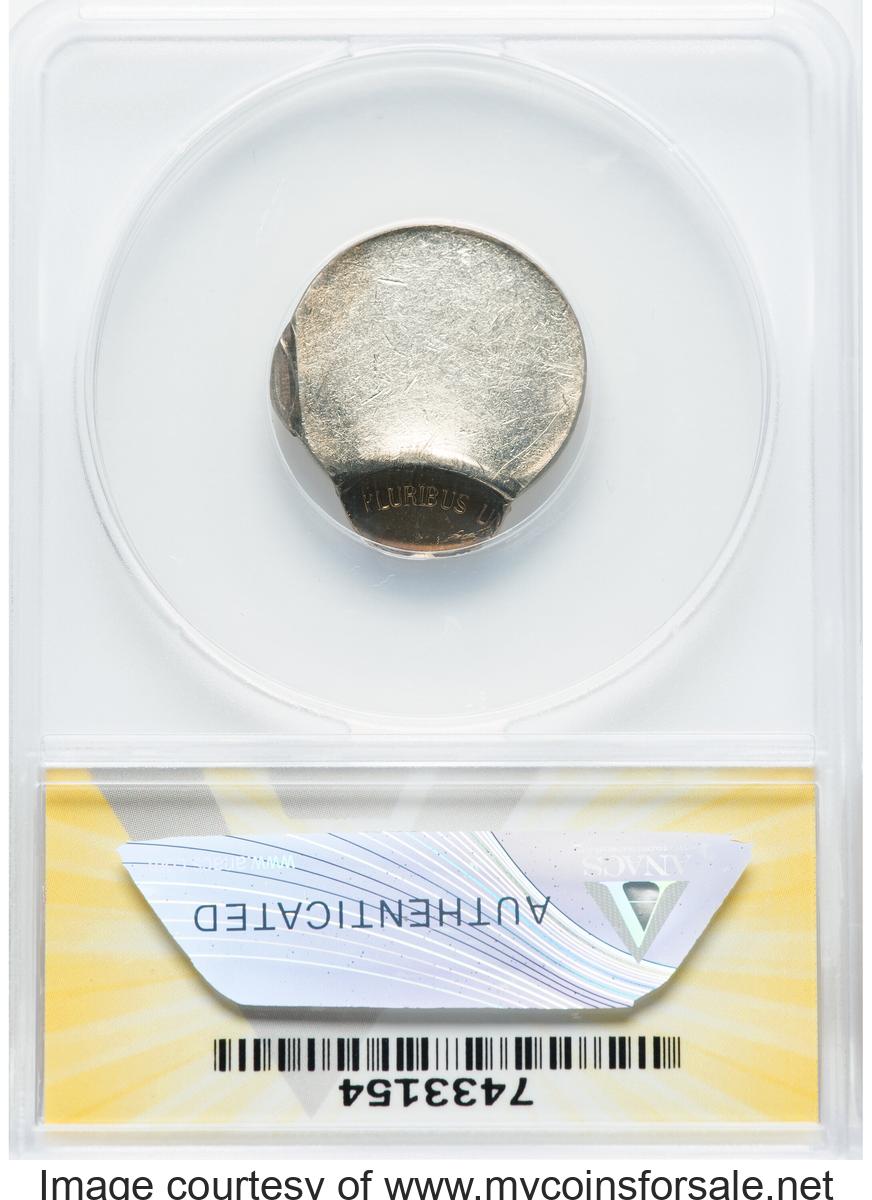 Undated 5C Jefferson Nickel -- Double Struck, Both Off Center, One Strike Uniface -- MS64 ANACS - Back