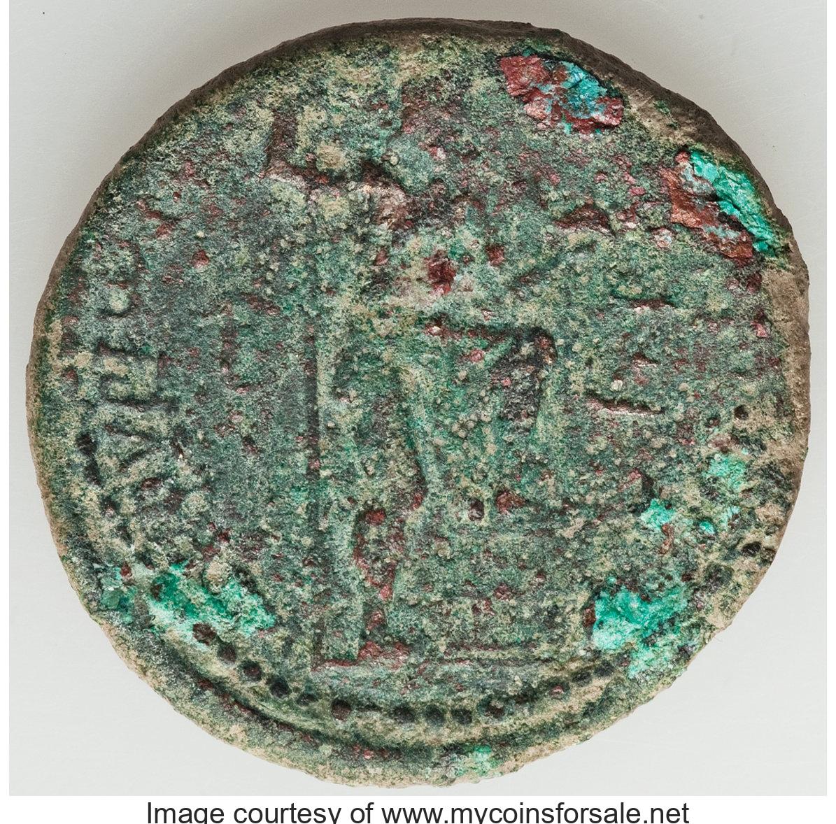 Ancients: CILICIA (?). Uncertain mint. Commodus (AD 177-192). AE (34mm, 25.41 gm, 6h). Fine, edge cut, - Back